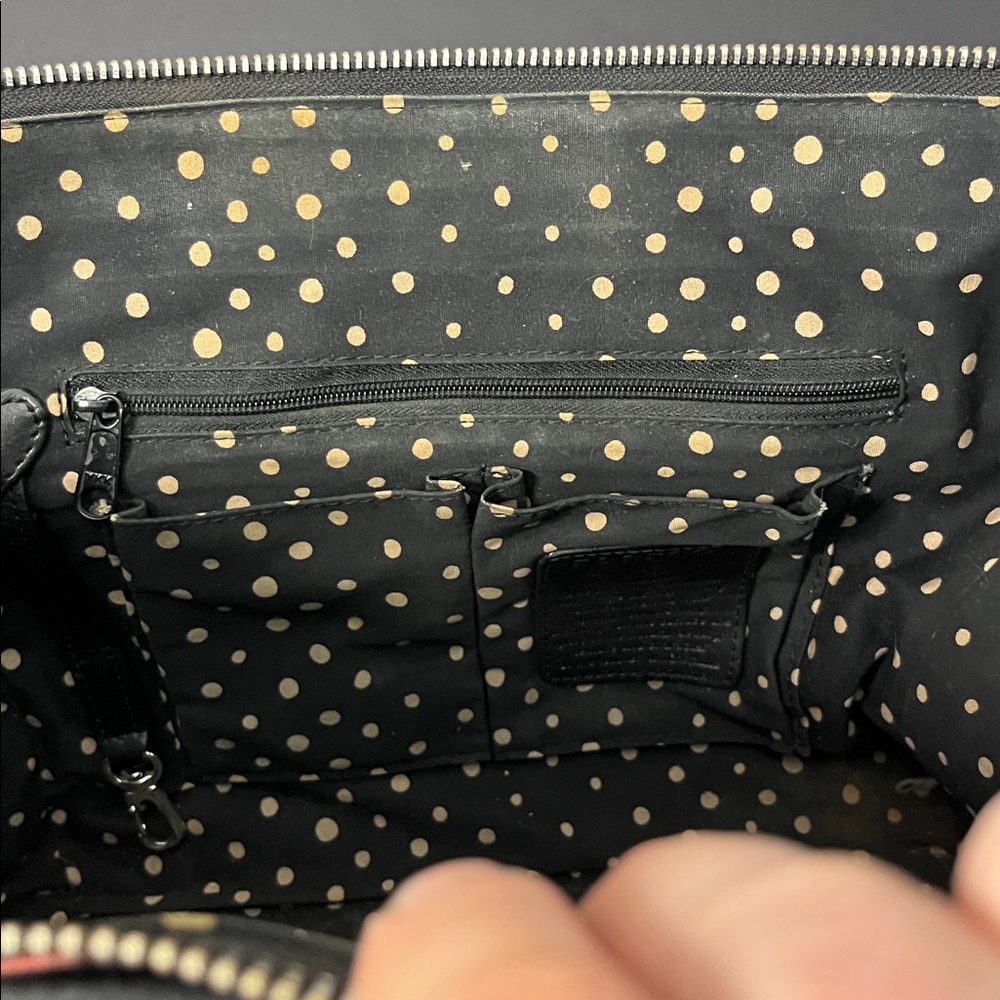 Brighton Black and Tan Leather Satchel - Picture 8 of 11